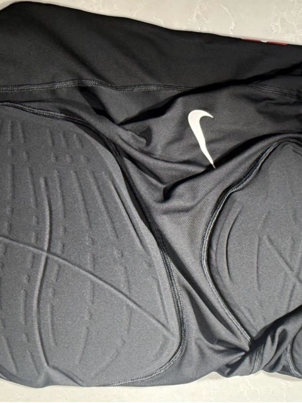 Nwt Nike Pro Basketball Black  Padded Shorts with White Swoosh Logo